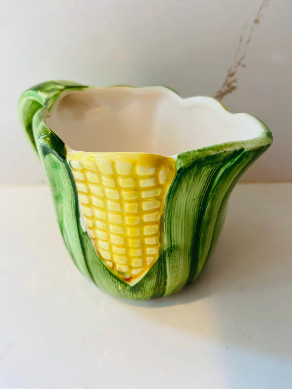 Vintage Corn on the Cob Salt & Pepper Shaker Set with Mini Creamer / Sugar Cup